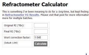 refractometer reading post fermentation|home brewing refractometer calculator.